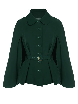 Cappotto con revers verde anni '40