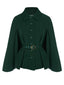 Cappotto con revers verde anni '40