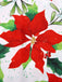 Abito con rifiniture a poinsettia natalizia rosso anni '50