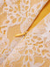 Abito in pizzo con cintura patchwork giallo anni '60