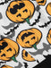 Black 1950s Halloween Pumpkin Halter Romper