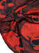 Abito con teschio di Halloween rosso scuro anni '60