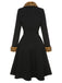 Cappotto leopardato con revers nero anni '50