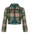Giacca scozzese verde con risvolto anni '50