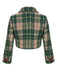 Giacca scozzese verde con risvolto anni '50