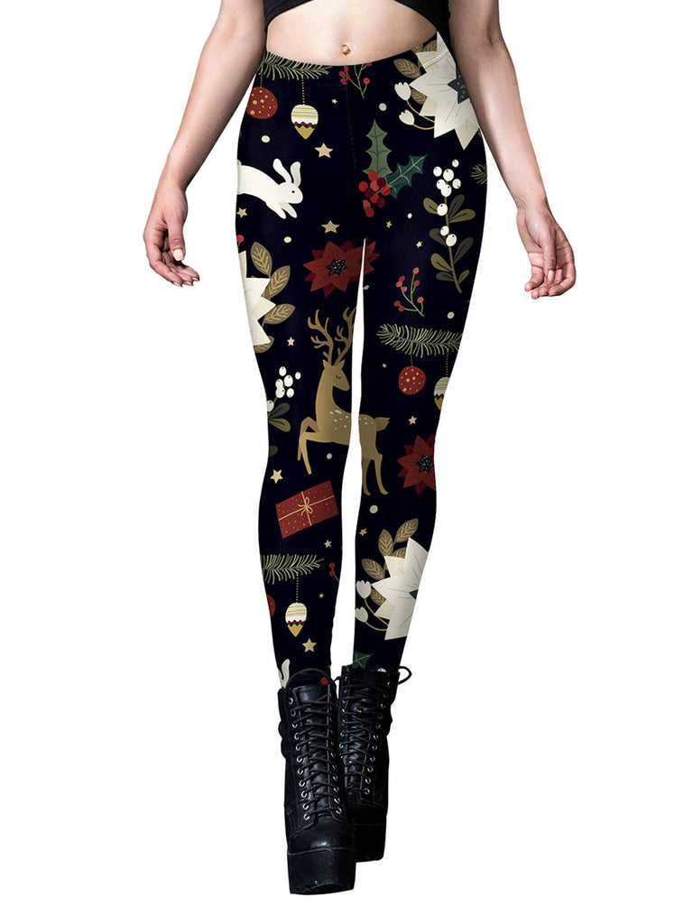 Leggings carini stampati natalizi anni '60