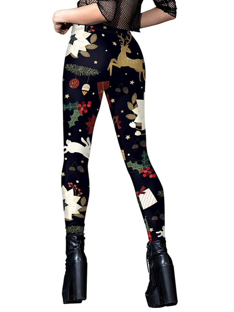 Leggings carini stampati natalizi anni '60