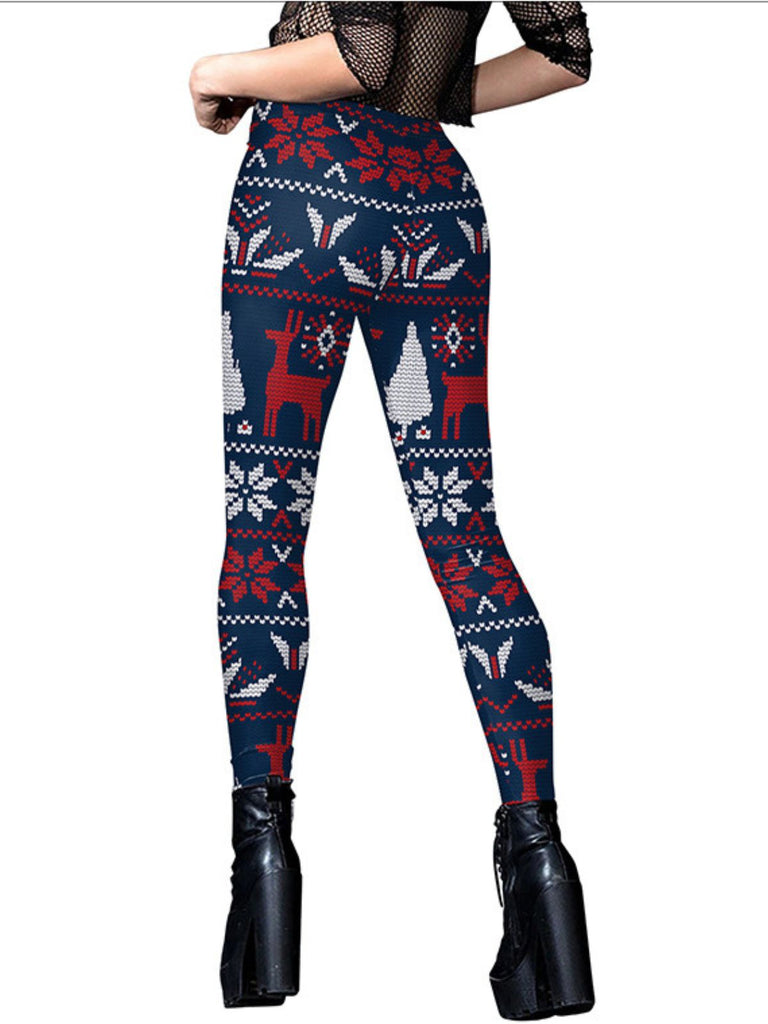 Leggings carini stampati natalizi anni '60