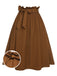 Gonna con cintura elastica in vita marrone anni '50