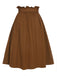 Gonna con cintura elastica in vita marrone anni '50