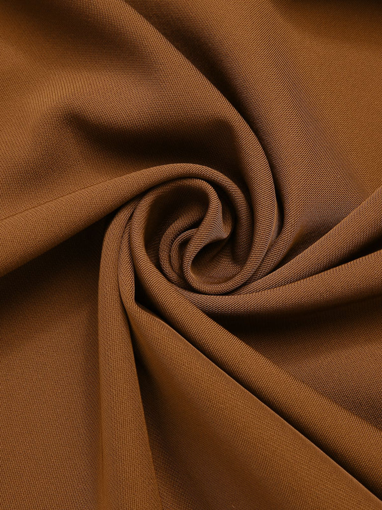Gonna con cintura elastica in vita marrone anni '50