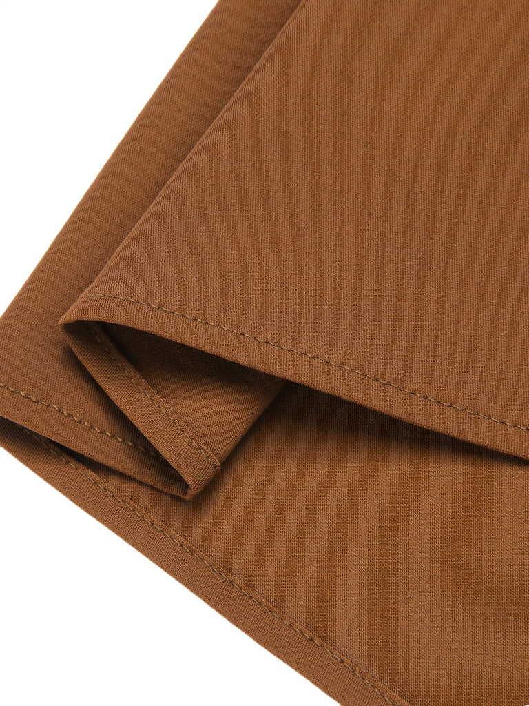 Gonna con cintura elastica in vita marrone anni '50