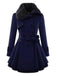 Cappotto invernale con collo di pelliccia anni '50