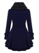 Cappotto invernale con collo di pelliccia anni '50