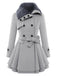 Cappotto invernale con collo di pelliccia anni '50