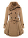 Cappotto invernale con collo di pelliccia anni '50