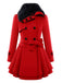 Cappotto invernale con collo di pelliccia anni '50