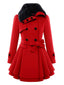 Cappotto invernale con collo di pelliccia anni '50