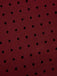 Abito con cintura a pois spalle scese bordeaux anni '50