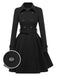 Cappotto aderente con revers in tinta unita anni '50