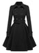 Cappotto aderente con revers in tinta unita anni '50