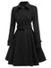 Cappotto aderente con revers in tinta unita anni '50