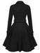 Cappotto aderente con revers in tinta unita anni '50