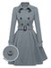 Cappotto aderente con revers in tinta unita anni '50