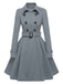 Cappotto aderente con revers in tinta unita anni '50