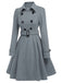 Cappotto aderente con revers in tinta unita anni '50