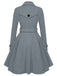 Cappotto aderente con revers in tinta unita anni '50