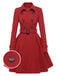 Cappotto aderente con revers in tinta unita anni '50