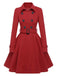 Cappotto aderente con revers in tinta unita anni '50