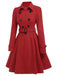 Cappotto aderente con revers in tinta unita anni '50