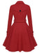 Cappotto aderente con revers in tinta unita anni '50