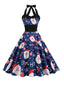 Abito Babbo Natale con lacci e scollo all'americana anni '50
