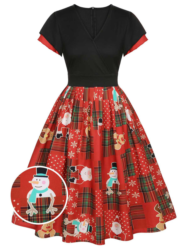 Abito da Babbo Natale a quadri rosso anni '50