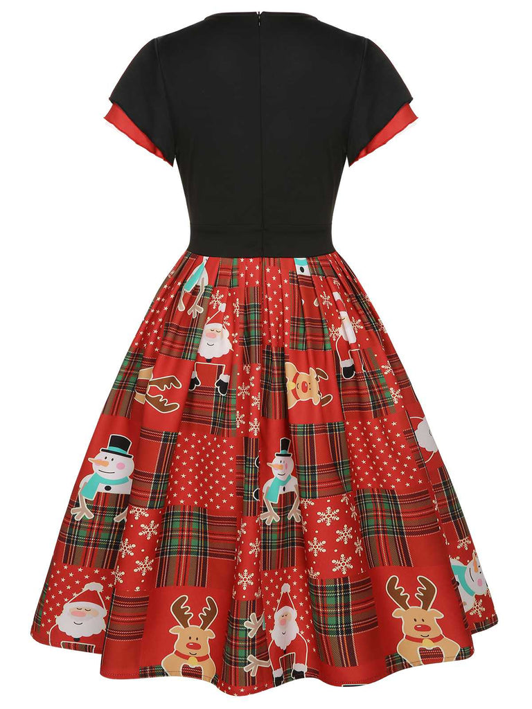Abito da Babbo Natale a quadri rosso anni '50