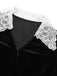 2PCS Top in velluto e gonna a sirena anni '30