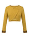 Cappotto corto con bottoni giallo anni '50