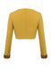 Cappotto corto con bottoni giallo anni '50