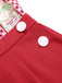 Tuta lunga cupcake e ciliegie con spalline rosso anni '30