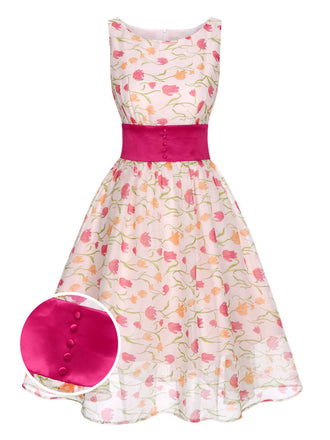 Abito a tulipano e scollo a barca anni '50