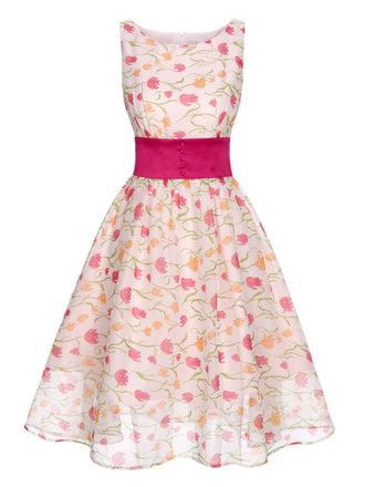 Abito a tulipano e scollo a barca anni '50