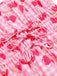 Abito ciliegie con spalline sottili rosa anni '50