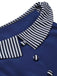 Abito a righe con bottoni blu scuro anni '60