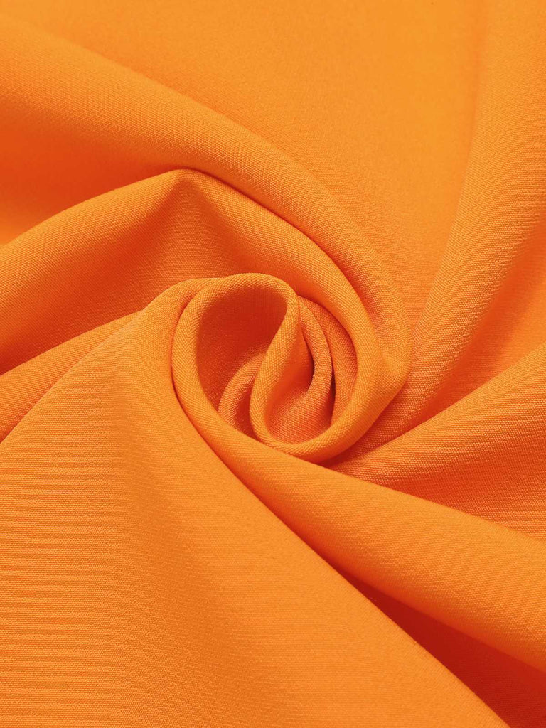 Abito senza maniche fiocco colore arancione anni '60