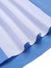 Abito con spalline sottili patchwork blu anni '50