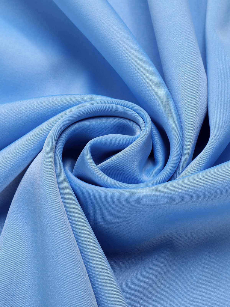 Abito con spalline sottili patchwork blu anni '50