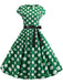 Abito a pois a maniche corte anni '50